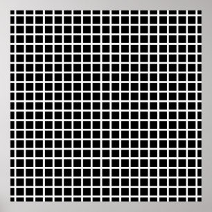 Sömlös geometrisk mönster. Svartvit ruta Poster