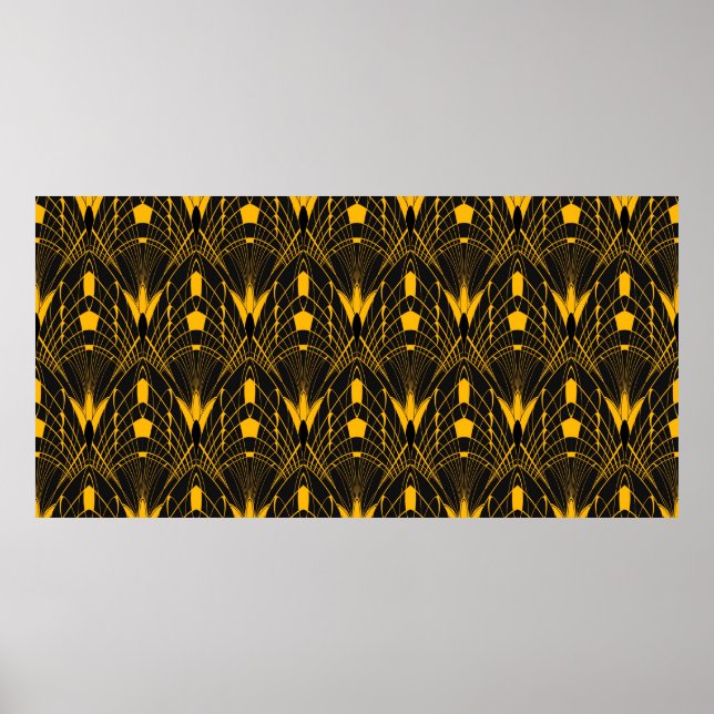 Sömlös geometrisk ornament. ABSTRAKT HAND PLOCKADE Poster (Framsidan)