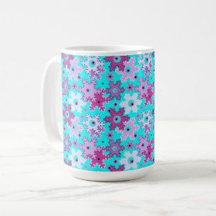 Sömlös God Jul röd poinsettia grön euon Kaffemugg