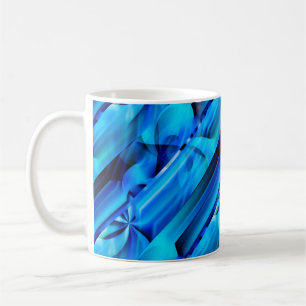 Sömlös grafik - blå svart I Kaffemugg