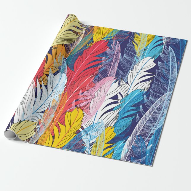 Sömlös grafik, multifärgad multifärgad mönster-mir presentpapper (Utrullad)