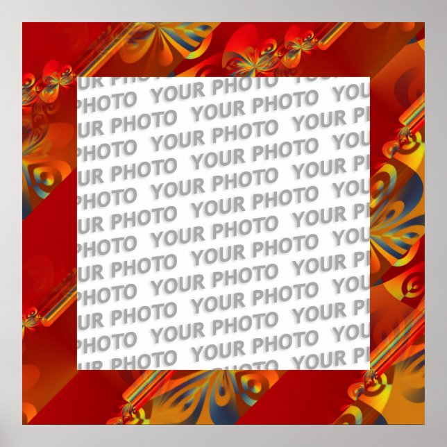 Sömlös grafik - röd orange I Poster (Framsidan)