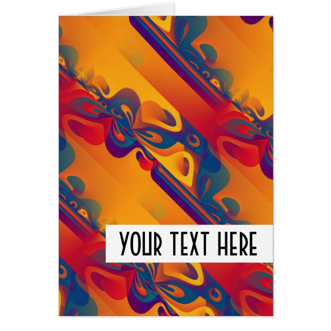 Sömlös grafiklösning - gult röd I Hälsningskort (Framsidan)