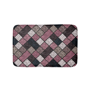 Sömlös granatstensretro mönster badrumsmatta