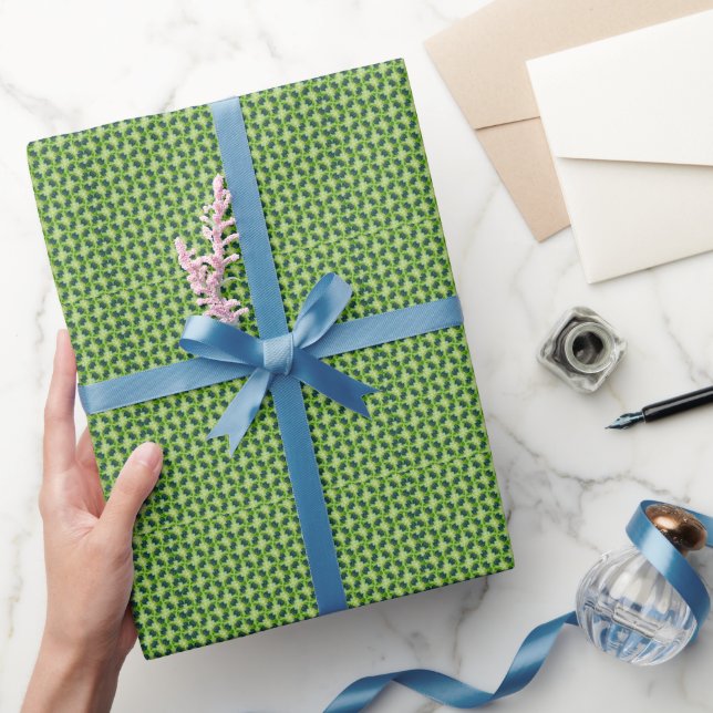 Sömlös grönt, mönster presentpapper (Gifting)