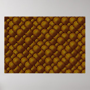 Sömlös Guld Mönster Poster