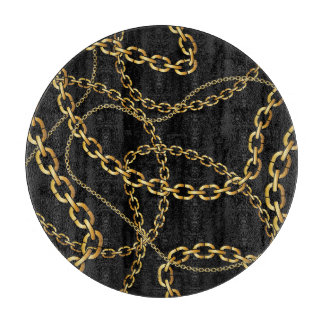 Sömlös guldkedja, elegant mönster.