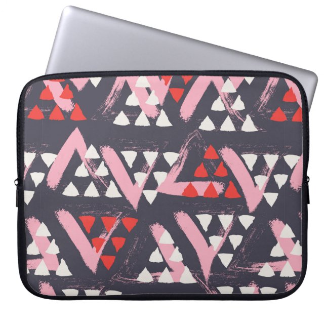 sömlös hand plockade mönster laptop fodral (Framsidan)