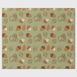 Sömlös höst Papper med hasselnut Joy Presentpapper