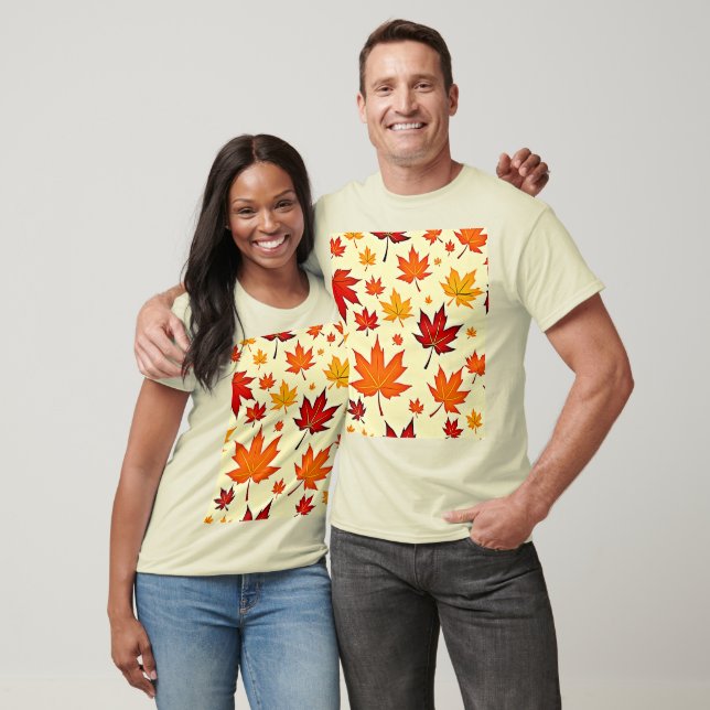 Sömlös höstfärgsdesign t shirt (Unisex)