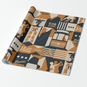 sömlös illustration av argentina mönster presentpapper