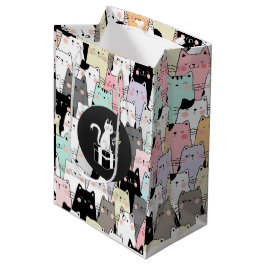 Sömlös illustration av katter från födelsedagen