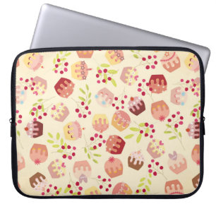 sömlös illustration av kopp-kakan laptop fodral
