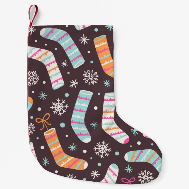 Sömlös illustration mönster med julsockor (Framsidan)