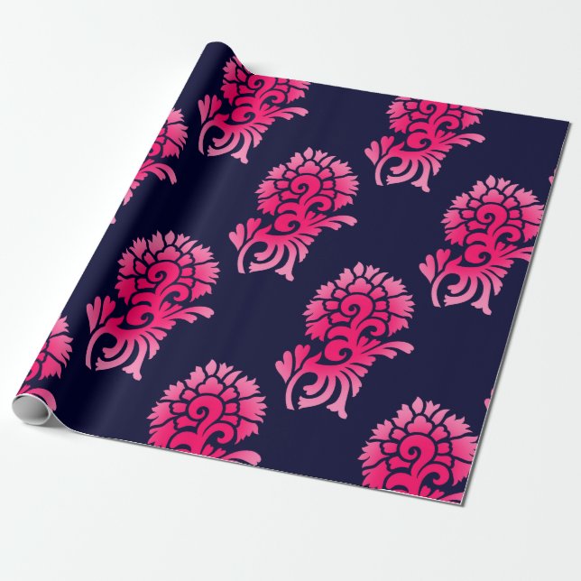Sömlös indisk mag-blomstermotiv, bakgrunden presentpapper (Utrullad)