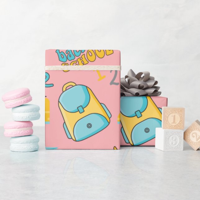 Sömlös inkapsling Papper: Papper skolbag för flygp Presentpapper (Baby Shower)