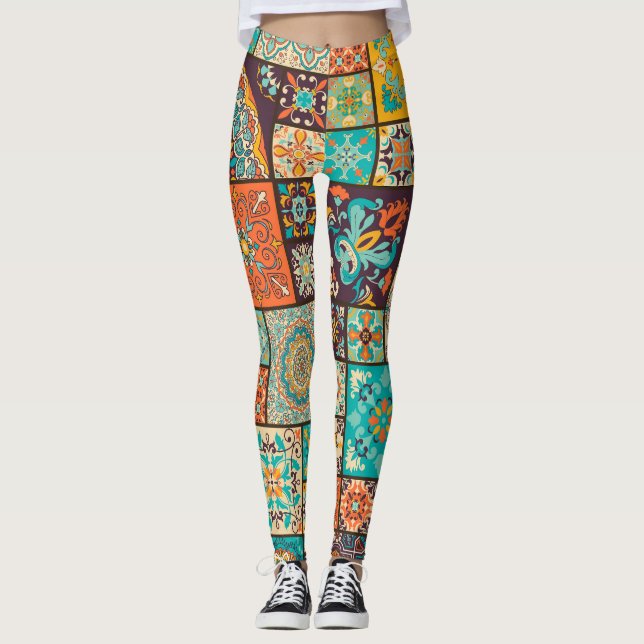 Sömlös islamisk, arabisk mönster. leggings (Framsida)