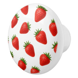 Sömlös jordgubbdesign Cute röda frukter Knopp