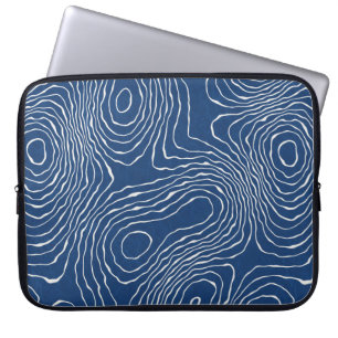 Sömlös jordlinje topografisk karta organisk patent laptop fodral