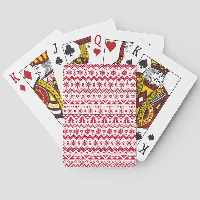 Sömlös julafton mönster. casinokort (Baksidan)