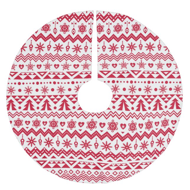 Sömlös julafton mönster. julgransmatta borstad polyester (Framsidan)
