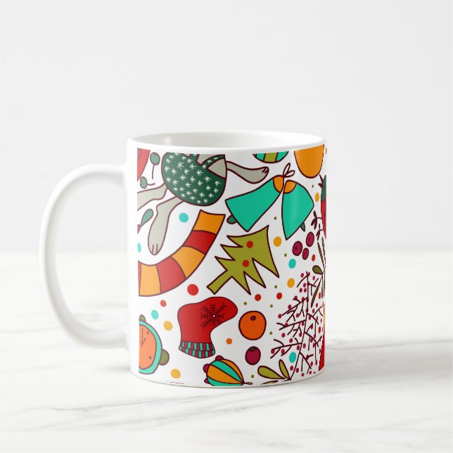 Sömlös juldesign i Inslag Kaffemugg (Vänster)
