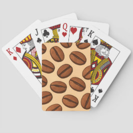 Sömlös kaffebönsmönster | Varm Brun Café Casinokort