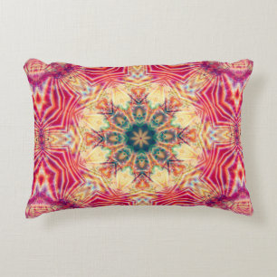 Sömlös kaleidoskop, färglös struktur. Illustrati Prydnadskudde