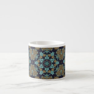 Sömlös kalejdoskop mosaik ornamental afrikansk ea espressomugg