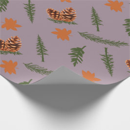 Sömlös kapning av Löv Papper för Mysigt fall Presentpapper