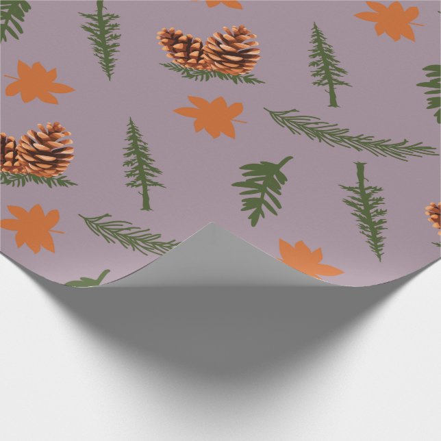 Sömlös kapning av Löv Papper för Mysigt fall Presentpapper (Hörn)