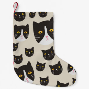 Sömlös katt mönster/ liten julstrumpa