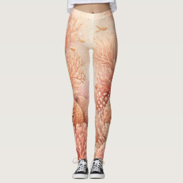 Sömlös korallrevsmystik leggings