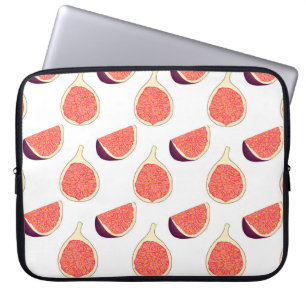 Sömlös lila fig: färglöst mönster laptop fodral