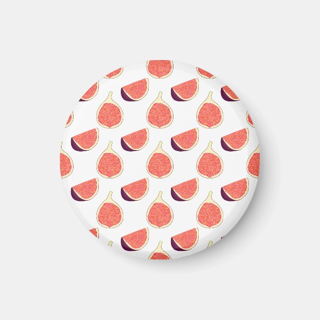 Sömlös lila fig: färglöst mönster magnet (Framsidan)