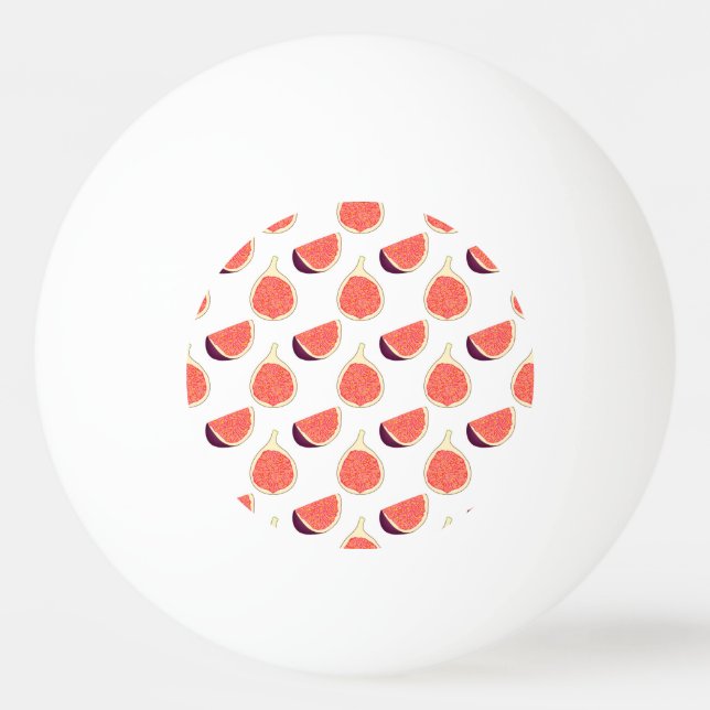 Sömlös lila fig: färglöst mönster pingisboll (Framsidan)