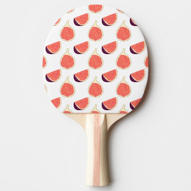 Sömlös lila fig: färglöst mönster pingisracket (Framsidan)