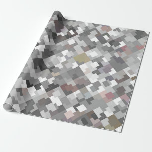 Sömlös, ljus abstrakt mosaic grått-bakgrund pa presentpapper