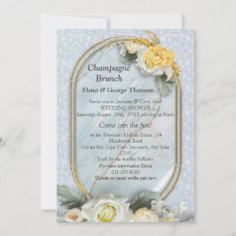 Sömlös, ljusblå, Rosa och vit mandalas Inbjudningar