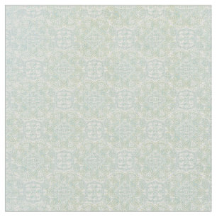 Sömlös Ljust grönt, Gult och vita mandalas Tyg