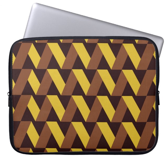 Sömlös lyx mönster på zigzag-linjen  laptop fodral (Framsidan)