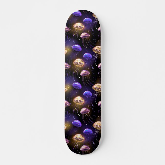 Sömlös med glättande maneter mini skateboard bräda 18,5 cm (Framsida)