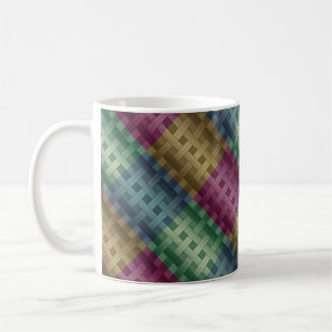Sömlös modern abstrakt randig flerfärgad kaffemugg