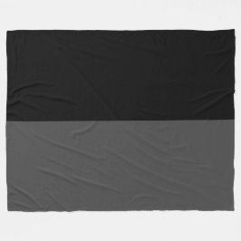 Sömlös Modern Black Mörk Grått Halva Färg-blocket Fleecefilt