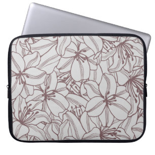 Sömlös mönster av blommor vintage. Hand d Laptop Fodral