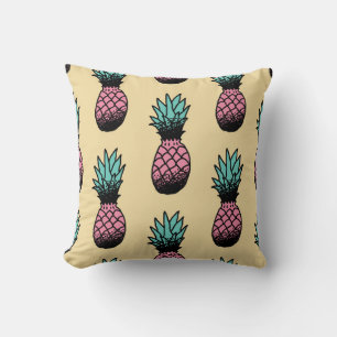 Sömlös mönster av söt ananas hand plockade kudde