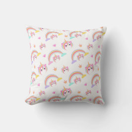 Sömlös Mönster Cute Magic Unicorn Dekorativ kudde