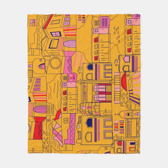 Sömlös Mönster-design för mexikansk textil Fleecefilt (Framsidan)