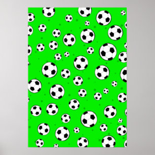 Sömlös mönster för fotboll poster