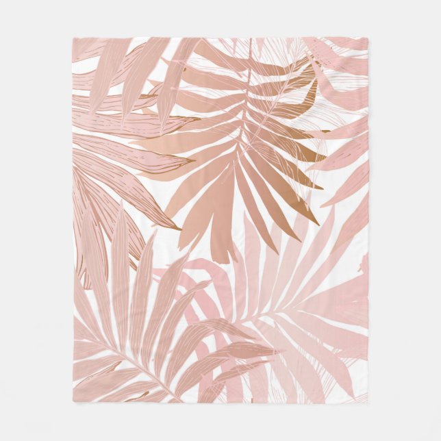 Sömlös mönster. Hand plockade abstrakt tropi Fleecefilt (Framsidan)